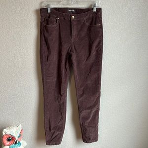 Toad & Co Brown Cruiser Skinny Corduroy Organic Cotton Pants Size 8